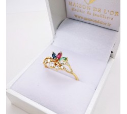 Bague Pierres Précieuses Or jaune 750 - 18 carats (Bijou d'Occasion)