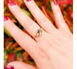 Bague Pierres Précieuses Or jaune 750 - 18 carats (Bijou d'Occasion)