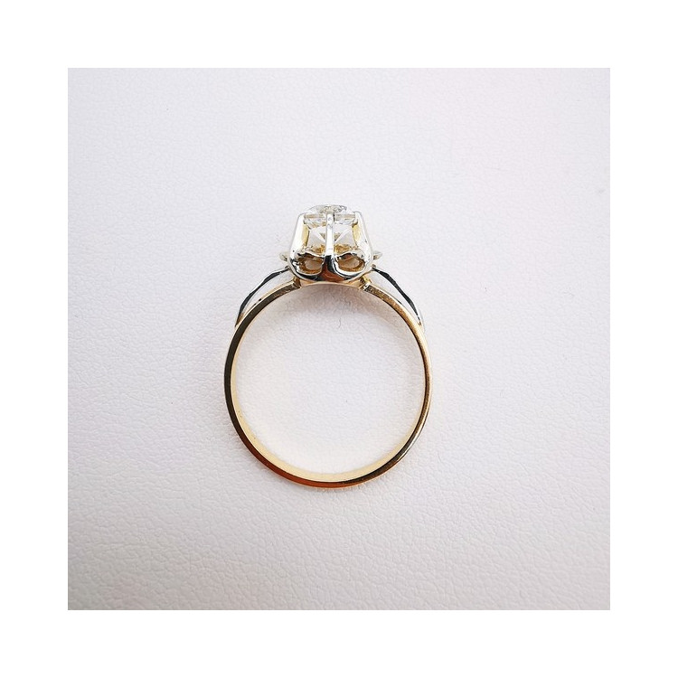 Bague Oxyde de Zirconium Or Blanc et Rose 750 - 18 carats (Bijou d'occasion)