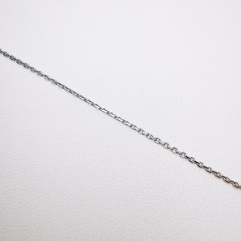 Chaîne 40 cm Or Blanc 750 - 18 carats Maille Forçat 1.50 grammes