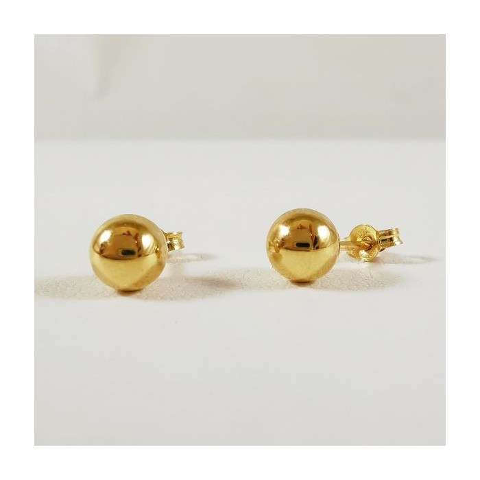 Boucles d'Oreilles Puces Boule Or jaune 750 - 18 carats Boucles d'Oreilles Puces Boule Or jaune 750 - 18 carats