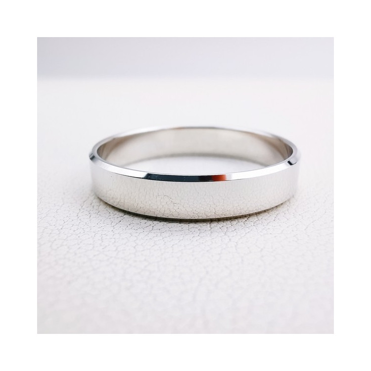 Alliance Tuileries 4 mm Or Blanc 750  - 18 carats Ruban