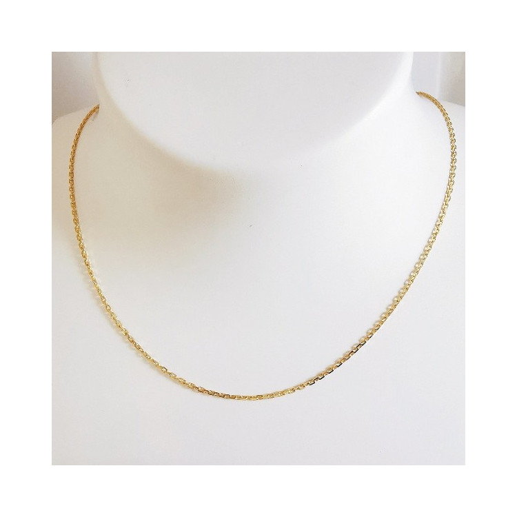 Chaîne 55 cm Or Jaune 750 - 18 Carats Maille Forçat 3.40 Grammes