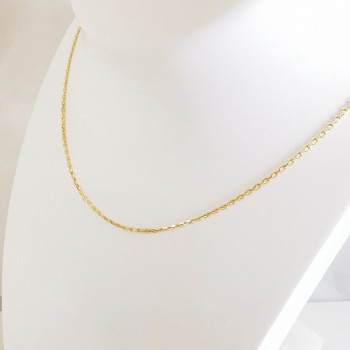 Chaîne 55 cm Or Jaune 750 - 18 Carats Maille Forçat 3.40 Grammes