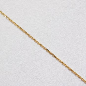 Chaîne 55 cm Or Jaune 750 - 18 Carats Maille Forçat 3.40 Grammes