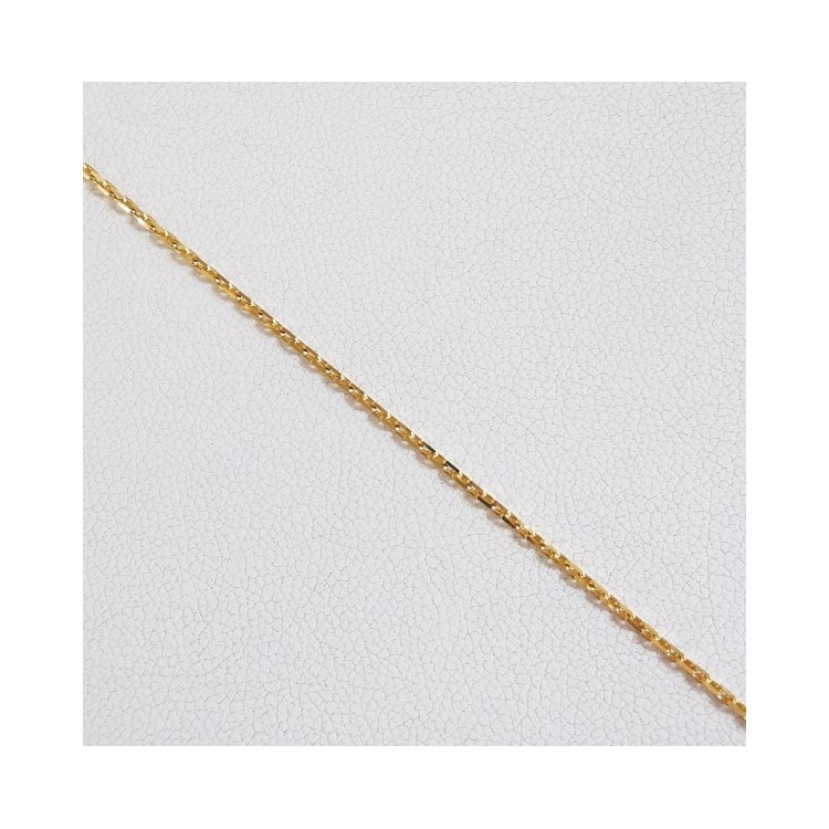 Chaîne 55 cm Or Jaune 750 - 18 Carats Maille Forçat 3.40 Grammes