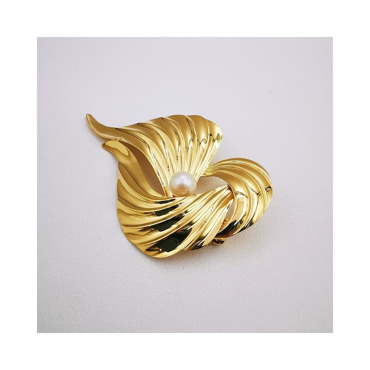 Broche Perle Or jaune 750 - 18 carats (Bijou occasion)