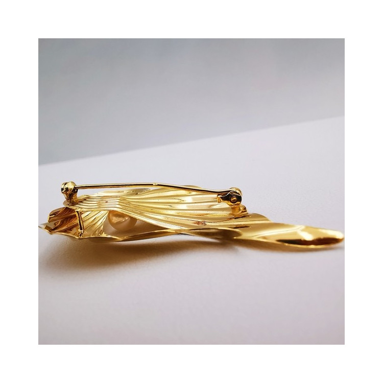 Broche Perle Or jaune 750 - 18 carats (Bijou occasion)