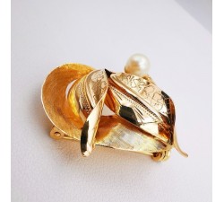 Broche Perle Or jaune 750 - 18 carats (Bijou occasion)