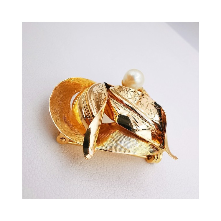 Broche Perle Or jaune 750 - 18 carats (Bijou occasion)