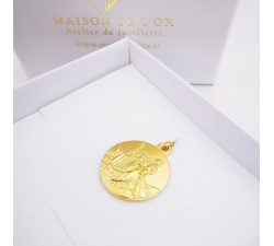 Pendentif Médaille Saint Christophe Or Jaune 750 - 18 carats