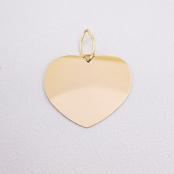Pendentif Médaille Coeur Or Jaune 750 - 18 carats