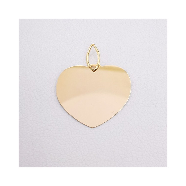 Pendentif Médaille Coeur Or Jaune 750 - 18 carats