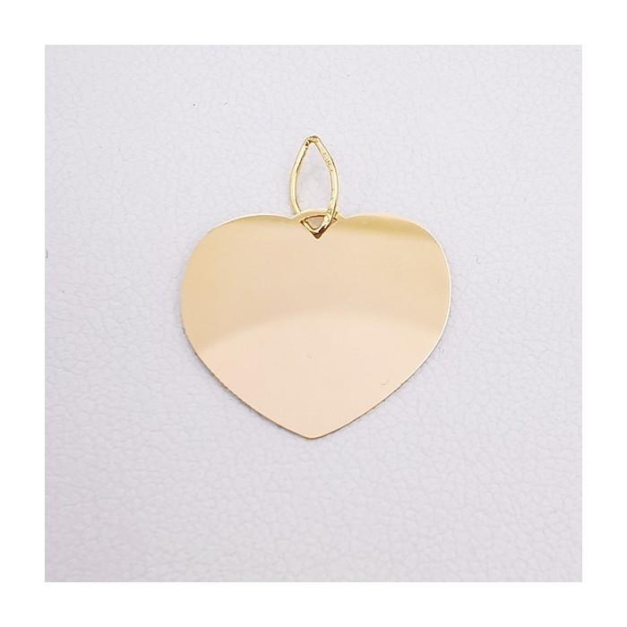 Pendentif Médaille Coeur Or Jaune 750 - 18 carats