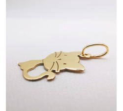 Pendentif Chat Or Jaune 750 - 18 carats