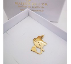 Pendentif Chat Or Jaune 750 - 18 carats