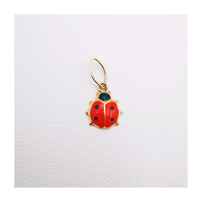 Pendentif Coccinelle Or Jaune 750 - 18 carats