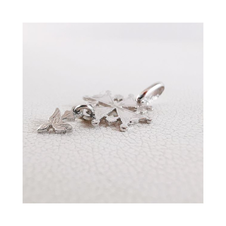 Croix Huguenote Or Blanc 750 - 18 carats