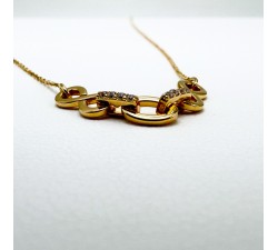 Collier Infini Oxydes de Zirconium Or Jaune 750 - 18 carats