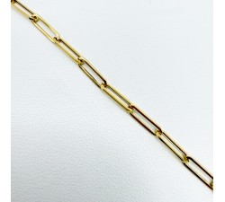 Bracelet Maille Rectangle Or Jaune 750 - 18 carats