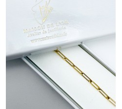 Bracelet Maille Rectangle Or Jaune 750 - 18 carats