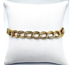 Bracelet Maille Style gourmette Or Jaune 750 - 18 carats