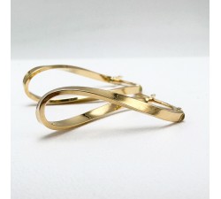 Créoles Ovales Twistées Or Jaune 750 - 18 carats