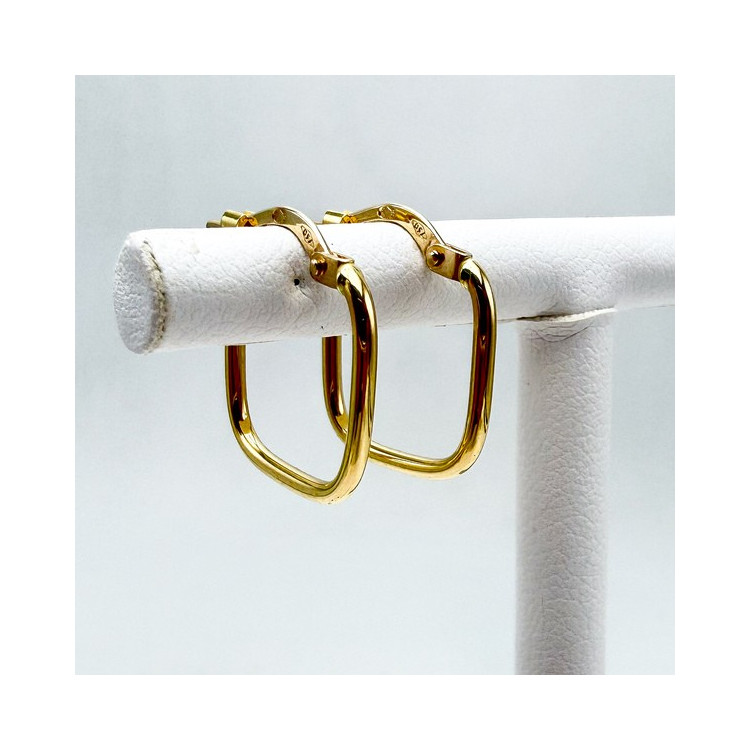Créoles carrées Or Jaune 750 - 18 carats