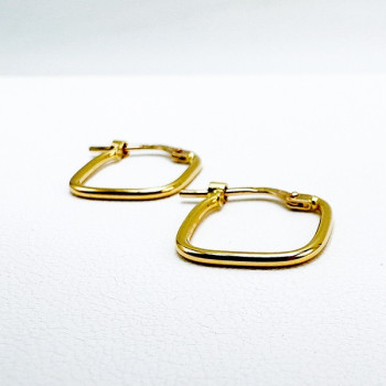 Créoles carrées Or Jaune 750 - 18 carats
