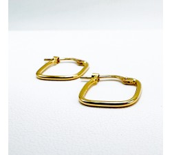 Créoles carrées Or Jaune 750 - 18 carats