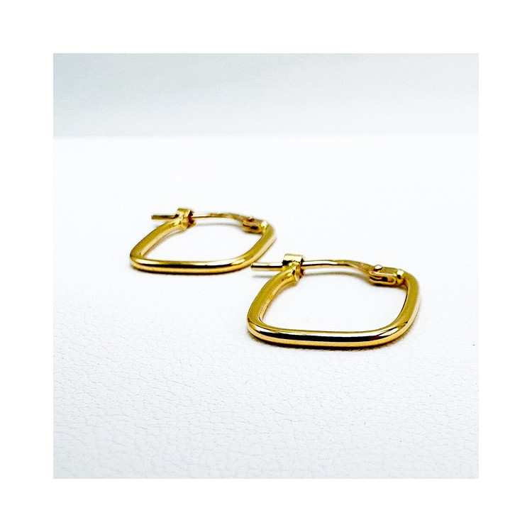 Créoles carrées Or Jaune 750 - 18 carats