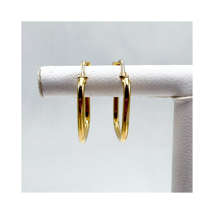 Créoles carrées Or Jaune 750 - 18 carats