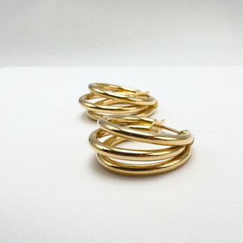 Créoles multi-anneaux Or jaune 750 - 18 carats