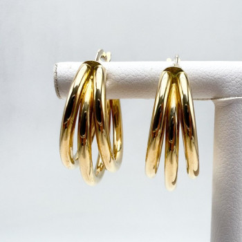Créoles multi-anneaux Or jaune 750 - 18 carats