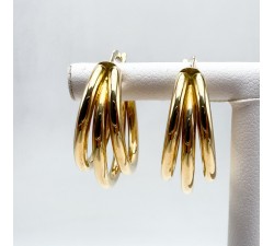 Créoles multi-anneaux Or jaune 750 - 18 carats