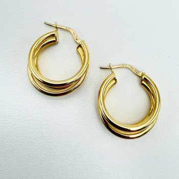 Créoles multi-anneaux Or jaune 750 - 18 carats