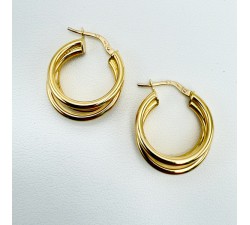 Créoles multi-anneaux Or jaune 750 - 18 carats