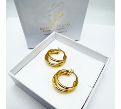 Créoles multi-anneaux Or jaune 750 - 18 carats