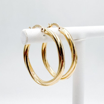 Créoles Torsadées Or jaune 750 - 18 carats