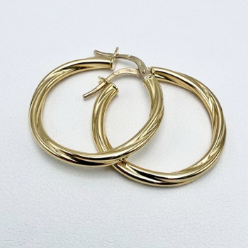 Créoles Torsadées Or jaune 750 - 18 carats
