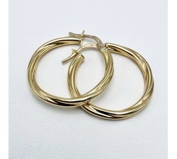 Créoles Torsadées Or jaune 750 - 18 carats