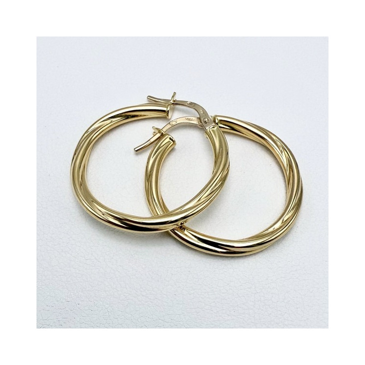 Créoles Torsadées Or jaune 750 - 18 carats