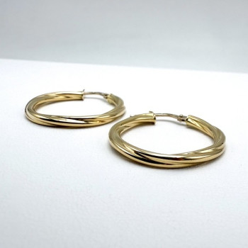 Créoles Torsadées Or jaune 750 - 18 carats