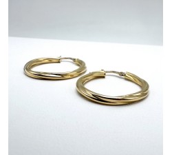 Créoles Torsadées Or jaune 750 - 18 carats