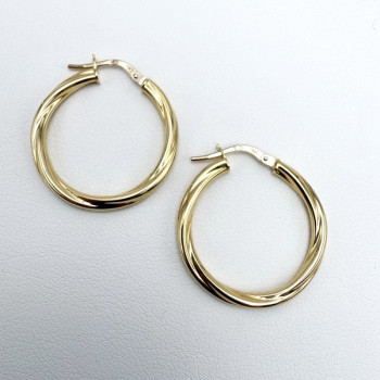 Créoles Torsadées Or jaune 750 - 18 carats