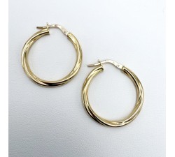 Créoles Torsadées Or jaune 750 - 18 carats