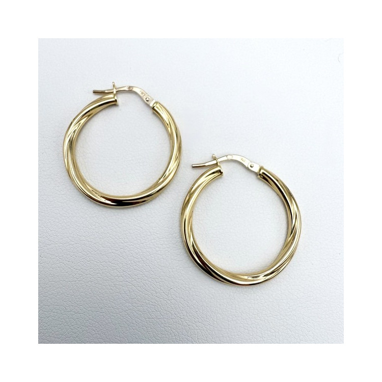 Créoles Torsadées Or jaune 750 - 18 carats