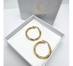 Créoles Torsadées Or jaune 750 - 18 carats