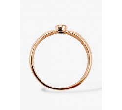 Bague "Emotion" Saphir Bleu clair Or Rose 750 - 18 carats