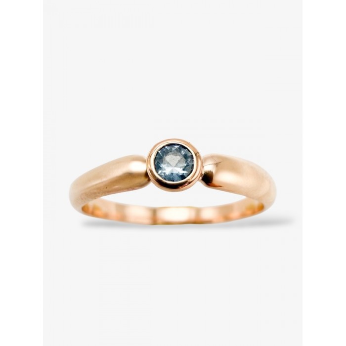 Bague "Emotion" Saphir Bleu clair Or Rose 750 - 18 carats
